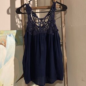 Chic Navy Lace Women's Camisole
